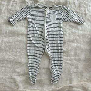 Mori organic zip footie